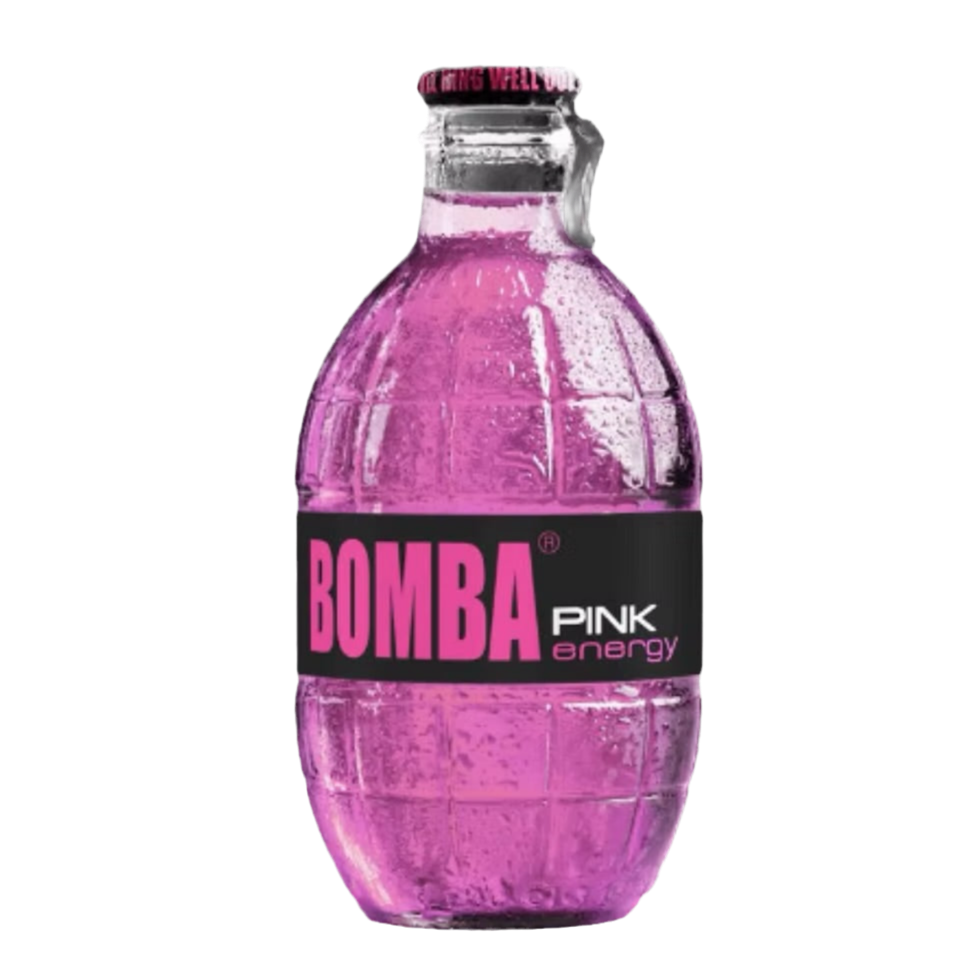 Bomba Pink Energy Drink Glass Bottle 250ml