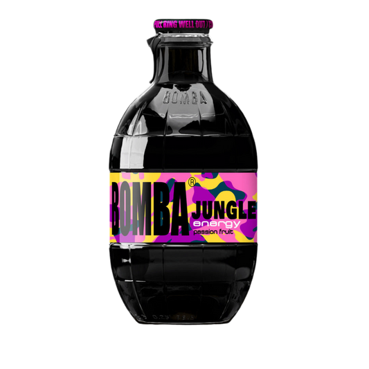 Bomba Jungle Energy Drink Passion Fruit Glass Bottle 250ml