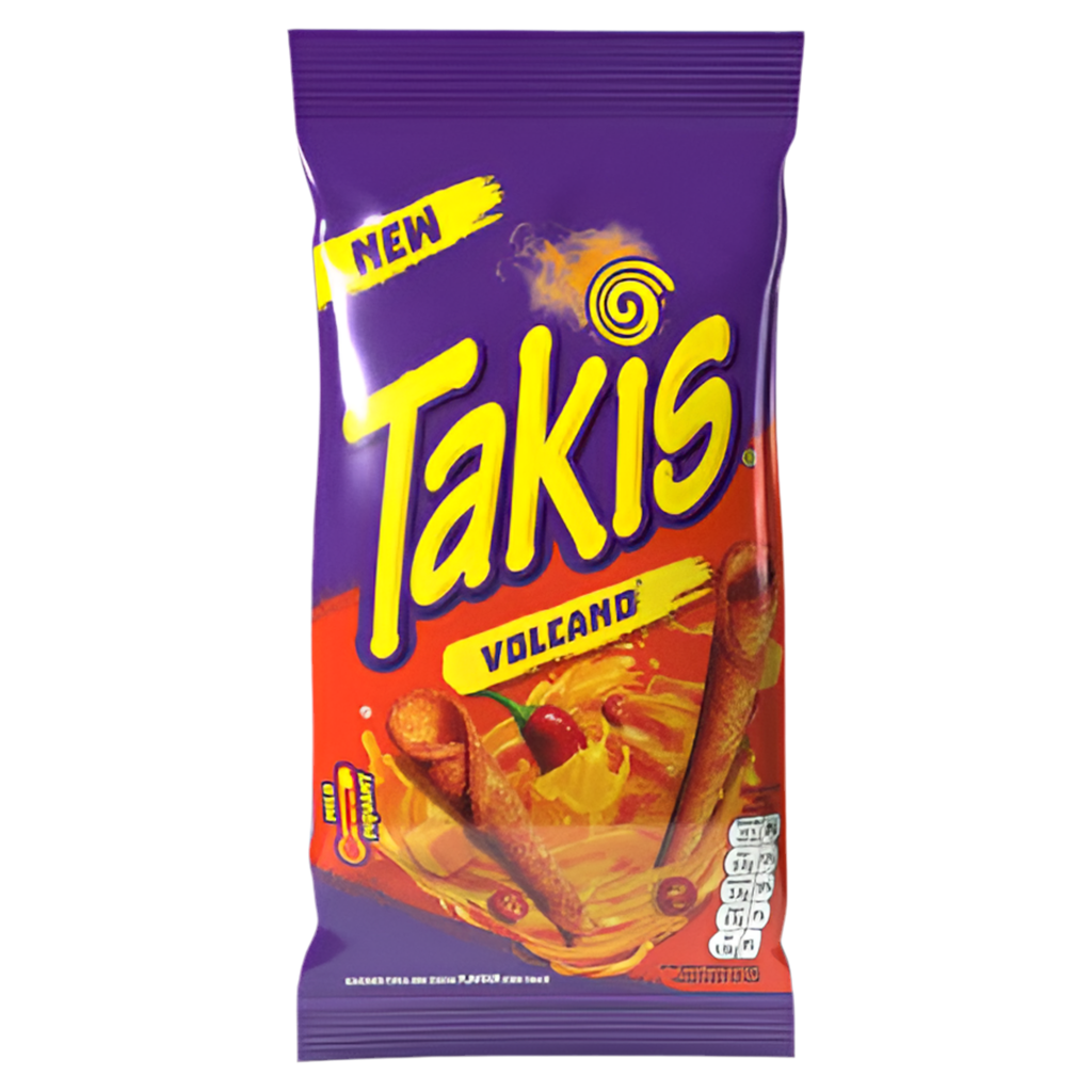 Takis Volcano Seasoned Chilli and Cheese Flavour Corn Snack 100g (USA)